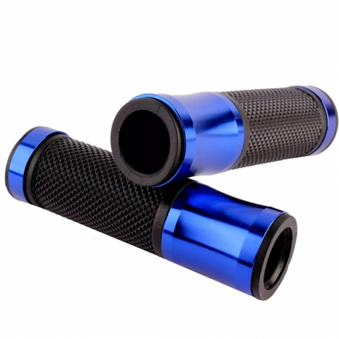 blauwe handvatten in zelioni look voor piaggio zip en vespa