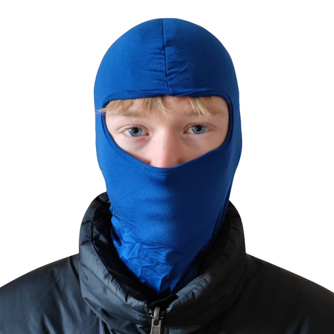 balaclava voor helm in het blauw