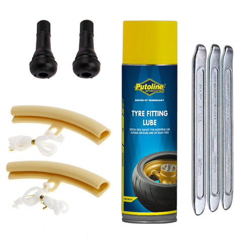 Tire changing tool set