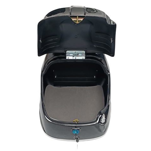 Topkoffer Grand Retro 26L glans zwart