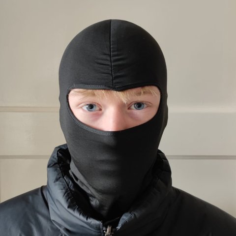 balaclava voor helm in het zwart