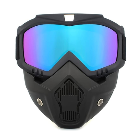 shark raw helm masker regenboog blauw paars