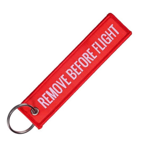 sleutelhanger remove before flight