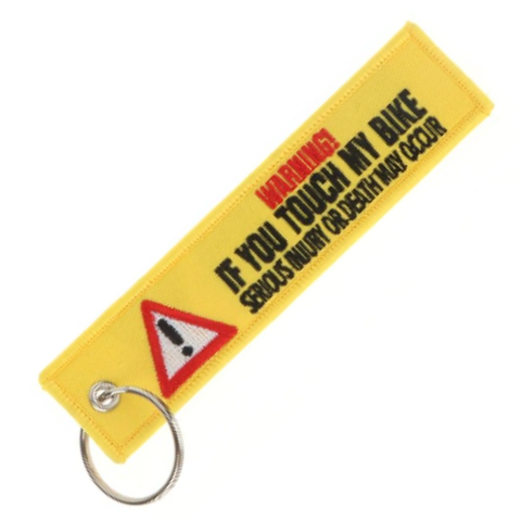 sleutelhanger warning