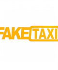fake taxi sticker in het geel 