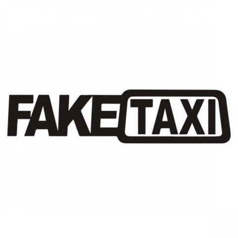 zwarte fake taxi sticker
