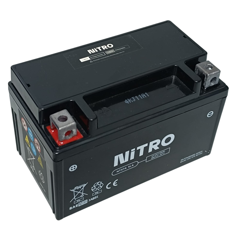 Accu NTX7A Nitro (YTX7A-BS) voor China/GY6 scooters