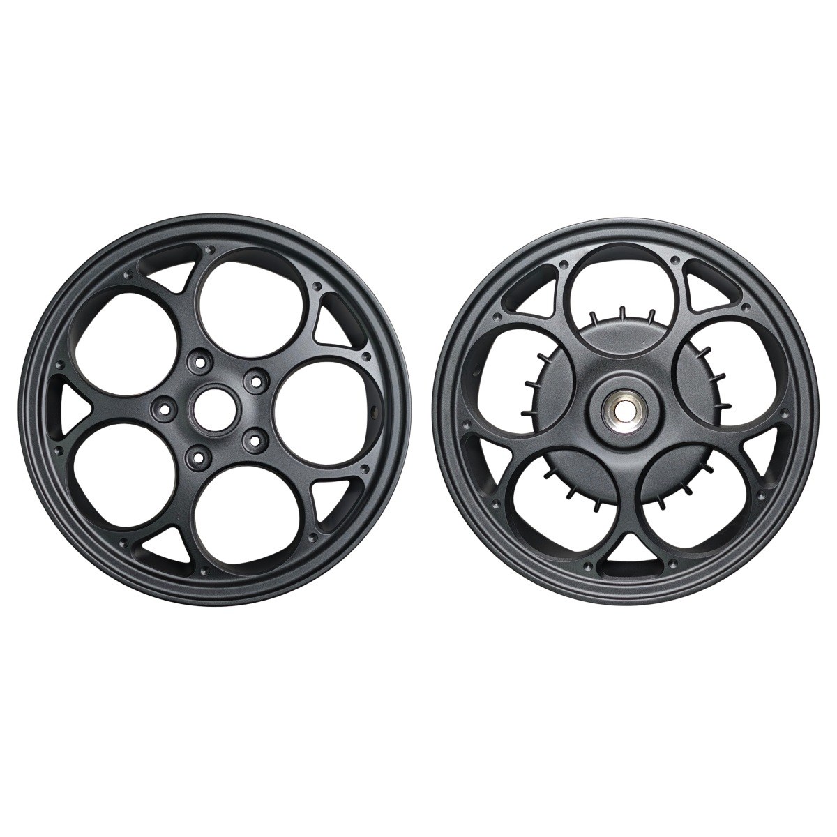 Felgensatz Vespa Sprint/Primavera Maru's Style Aplus CNC matt schwarz