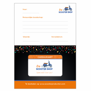 cadeaukaart verpakking voor de scooterliefhebber