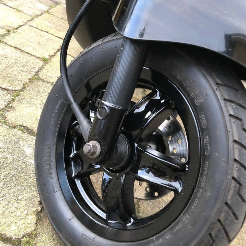 carbonfolie op voorvork zip