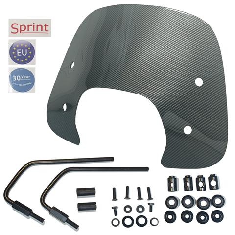 Low windshield Vespa Sprint carbon (Made in EU)