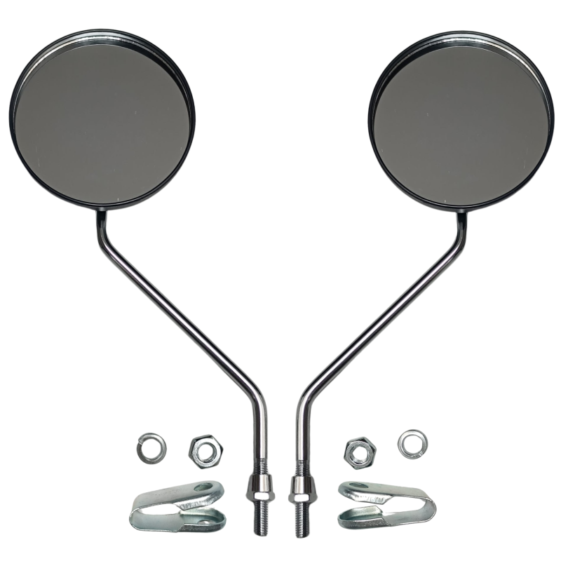 Spiegelset rond universeel M8 voor VX50, Riva, Toscana etc. (China LX)