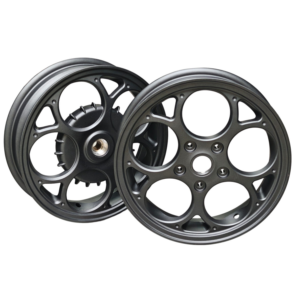 Felgensatz Vespa Sprint/Primavera Maru's Style Aplus CNC matt schwarz