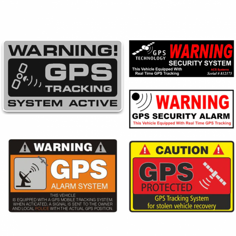 gps alarm warning sricker