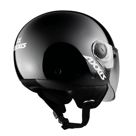 scooter helm van axxis in het glans zwart