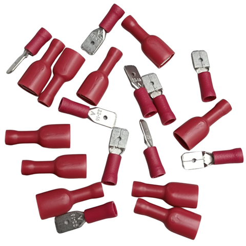 Flat insulated cable lugs (10 pieces)