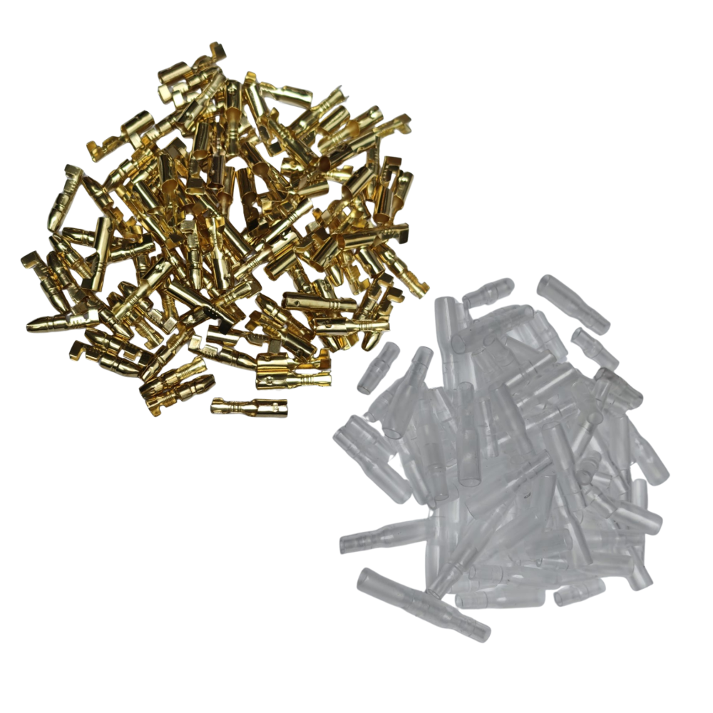 Kabelschoentjes kogel man/vrouw voor aansluiten LED-verlichting 200-delig