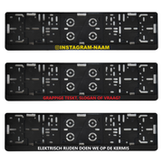 kentekenplaathouder voor auto bedrukt met eigen tekst