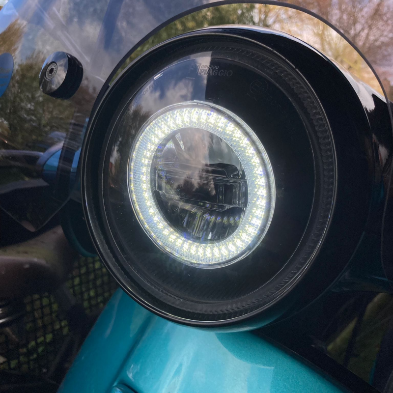 angel eye led koplamp voor vespa 