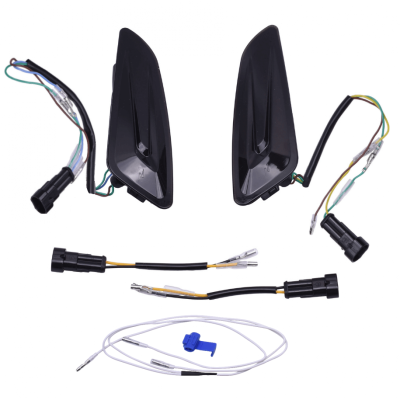 thndr strike led knipperlichten black edition voorkant voor vespa sprint