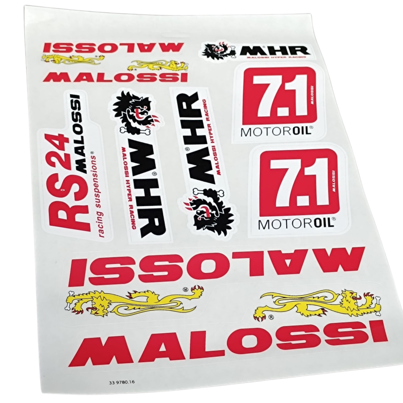 Malossi 10-delige stickerset origineel | De Scooter Shop