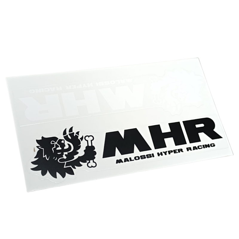Malossi MHR 2-delige stickerset 15cm (zwart + wit) | De Scooter Shop