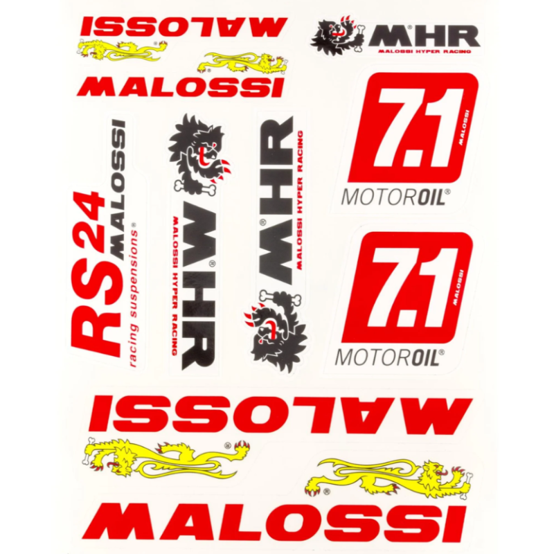 Malossi stickerset groot 10-delig