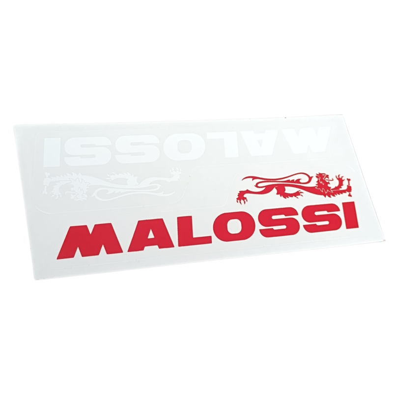 Malossi 2-piece sticker set original (red + white)| The Scooter Shop ...