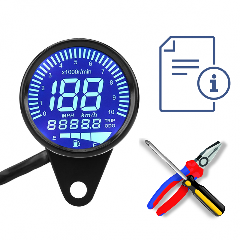 montagehandleiding voor het inbouwen van digitale teller voor piaggio zip