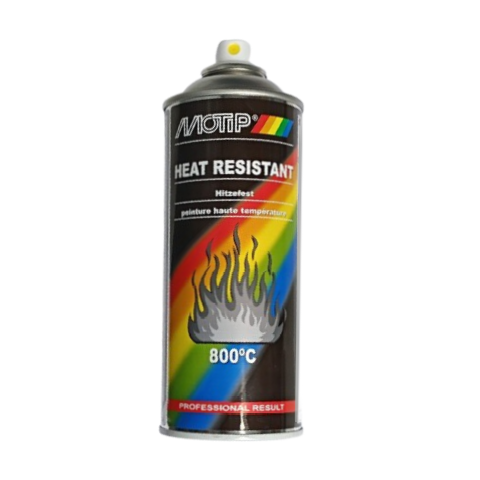 Exhaust spray can black heat resistant 800°C Motip 400ml