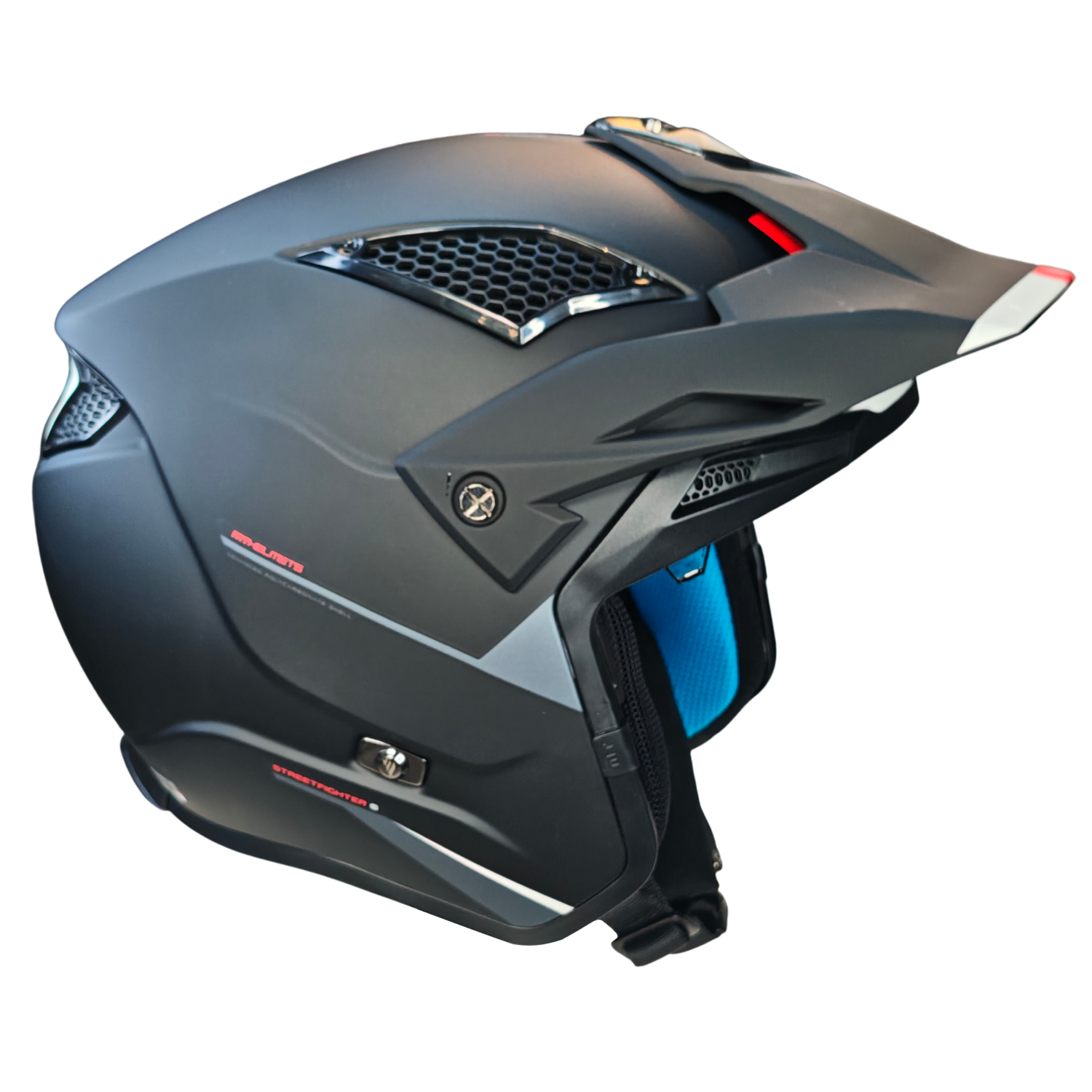 Helm MT Streetfighter S SV Stripe mat zwart