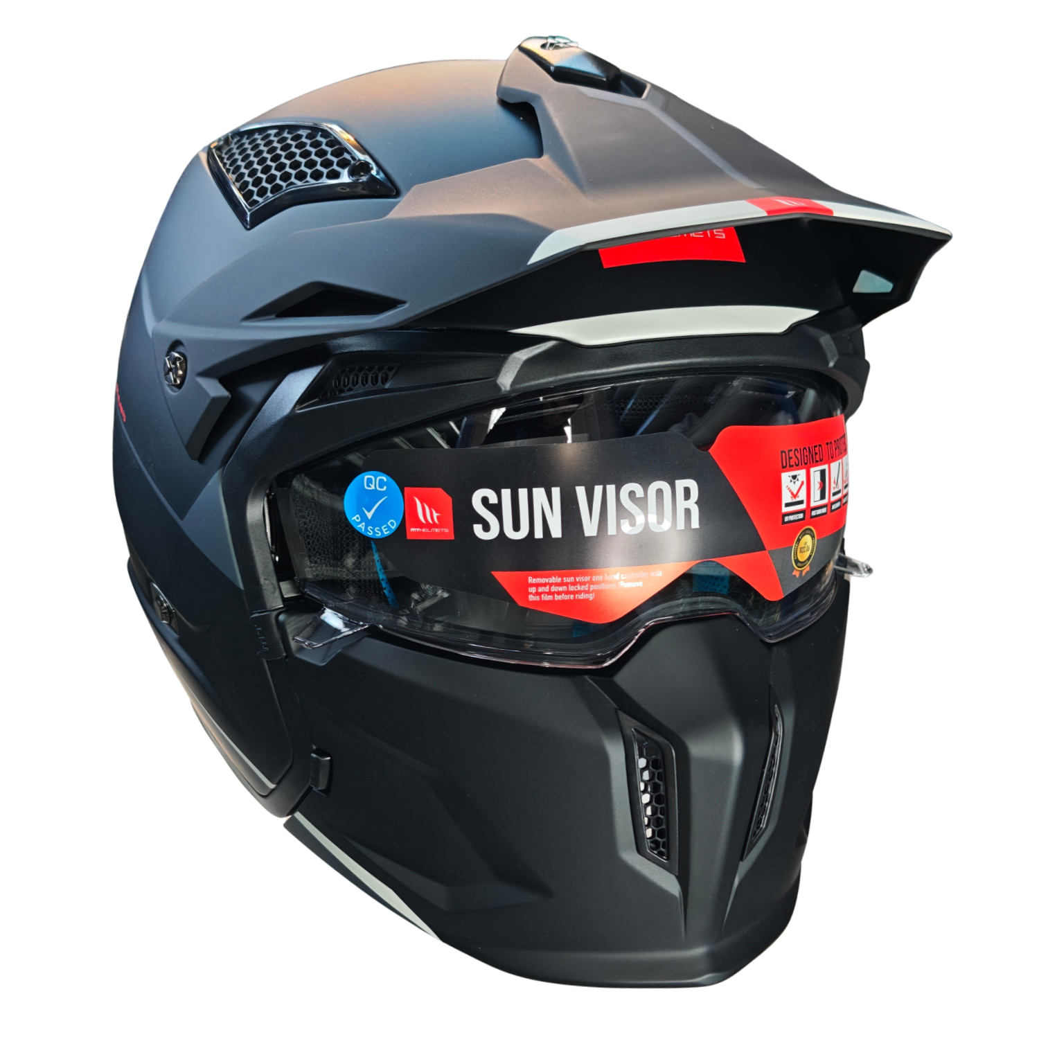Helm MT Streetfighter S SV Stripe mat zwart