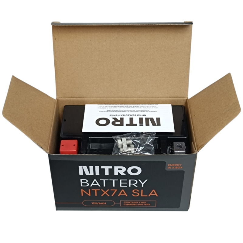 Accu NTX7A Nitro (YTX7A-BS) voor China/GY6 scooters