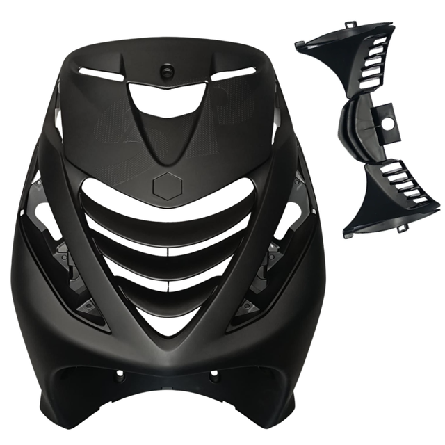 Piaggio Zip SP voorkap mat zwart met grill | De Scooter Shop