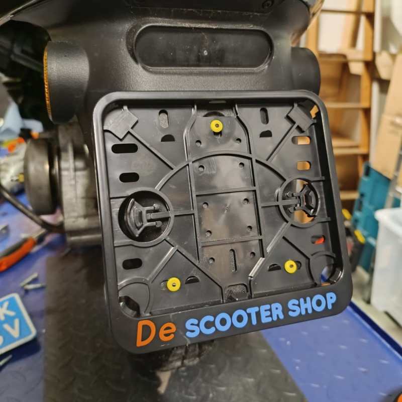 Popnagel kentekenplaat zwart