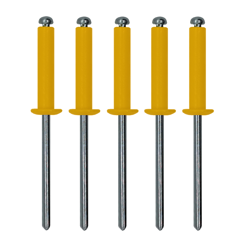 pompnagel kentekenplaathouder in het geel