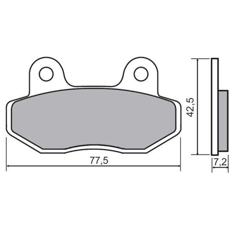 Remblokken voor China LX, retro, Kymco, Peugeot en Honda scooters