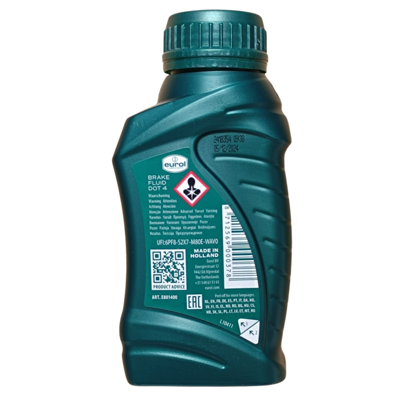 Remvloeistof DOT4 Eurol vol syntetisch