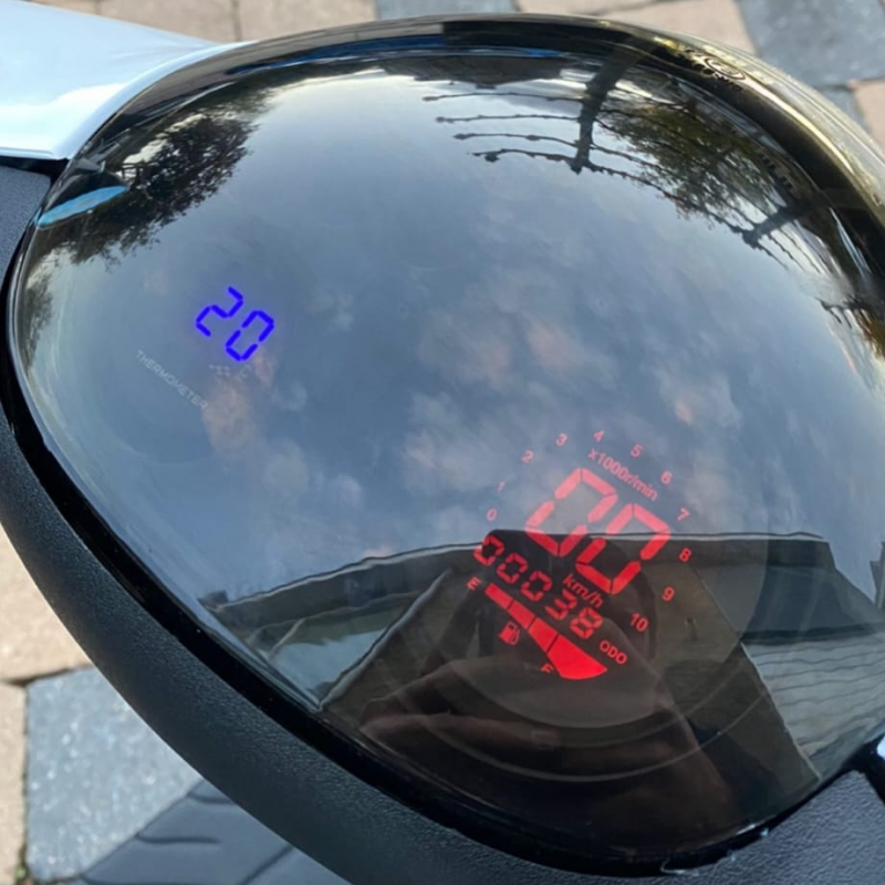 smoke kleurig tellerglas voor piaggio zip
