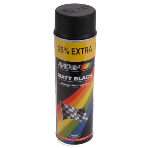 Spray can gloss/matt black Motip 500ml