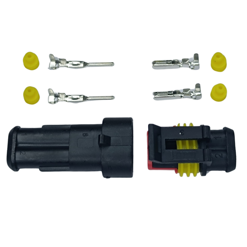 2pins AMP superseal stekker man + vrouw