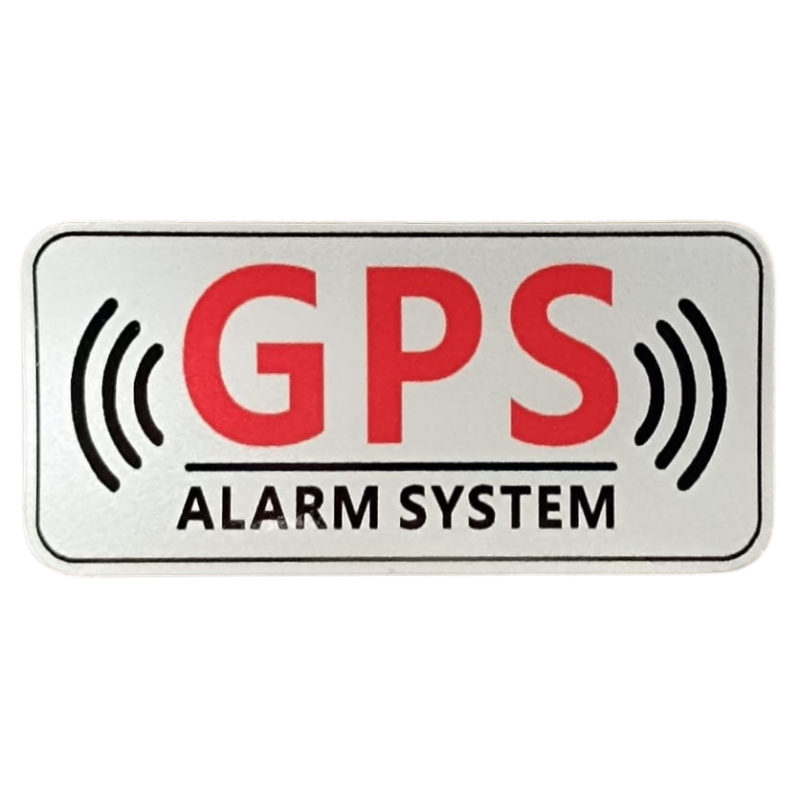 Waarschuwingssticker GPS alarm systeem