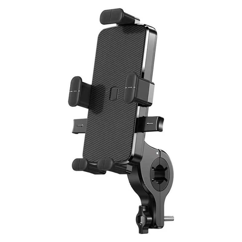 Phone holder for bare handlebars