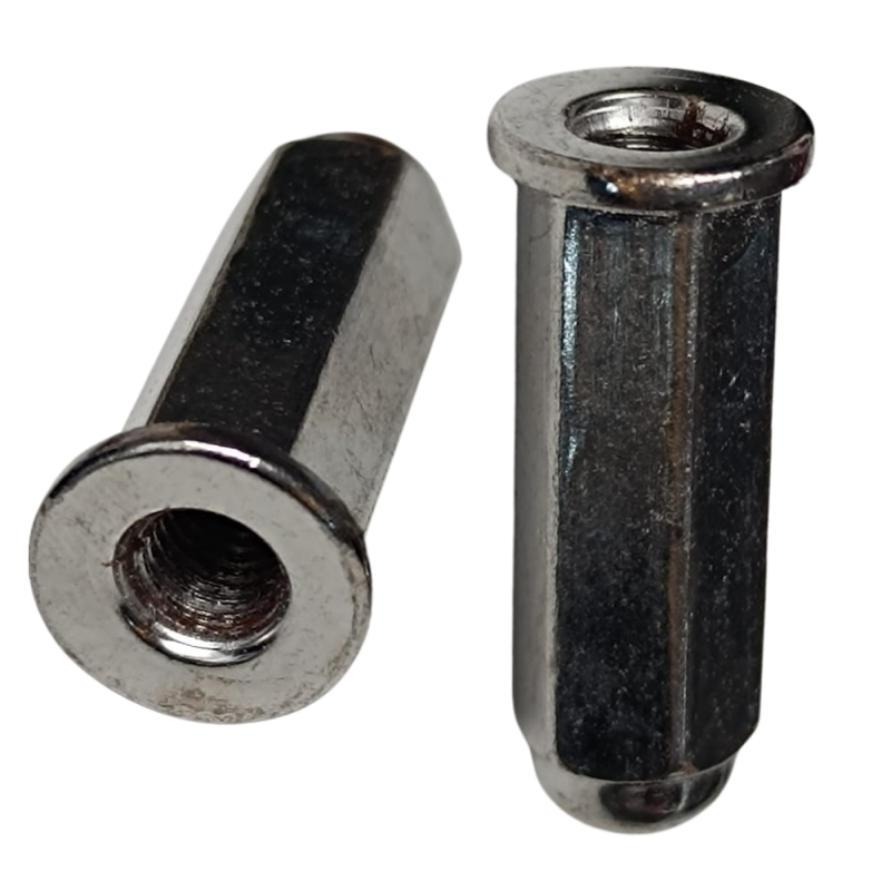 Uitlaat tapeindmoer M6 hoog voor China/GY6 scooters (2 stuks)