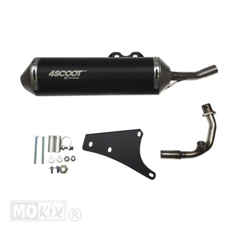 Tecnigas 4scoot uitlaat Piaggio/Vespa 4-takt (voor 2V en 3V)
