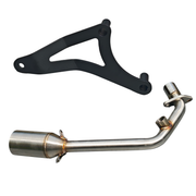 Uitlaatbocht + ophanging RVS voor Vespa Sprint/Primavera en Piaggio Zip E4/E5