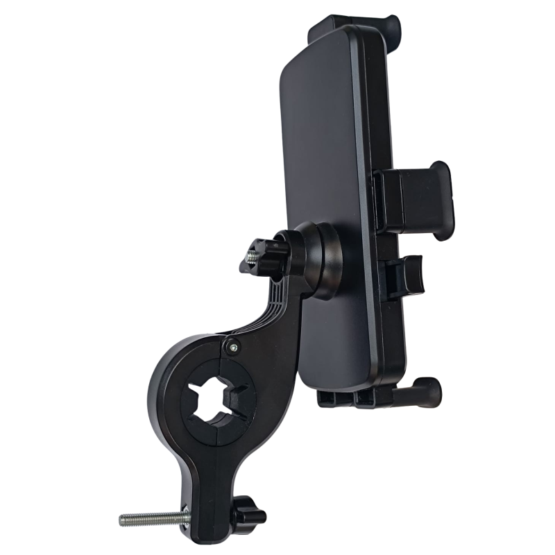 Phone holder for bare handlebars