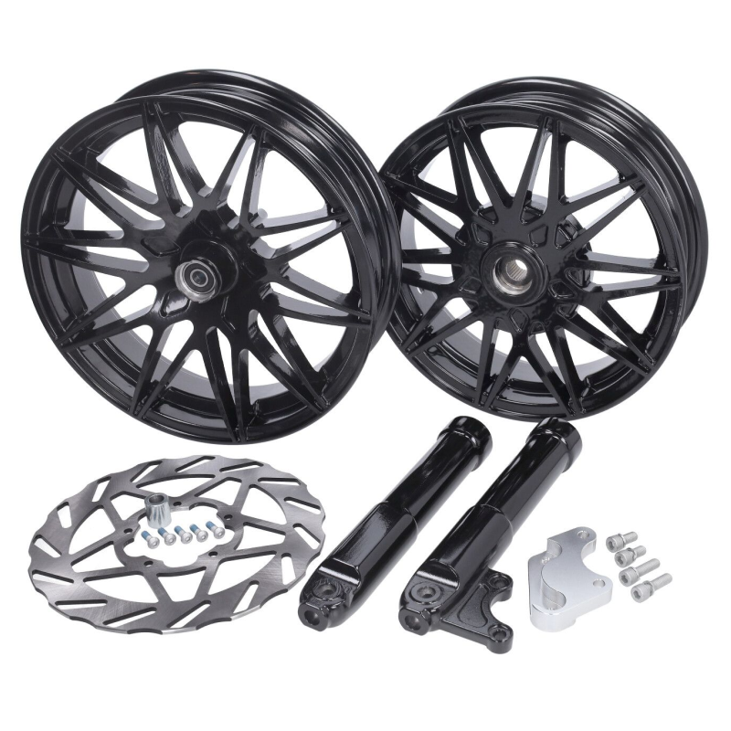 Velgenset compleet + remschijf voor Piaggio Zip Fast Arrow Pro