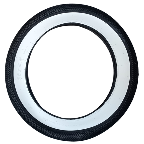 Whitewall outer tire 20x4 street for fatbike