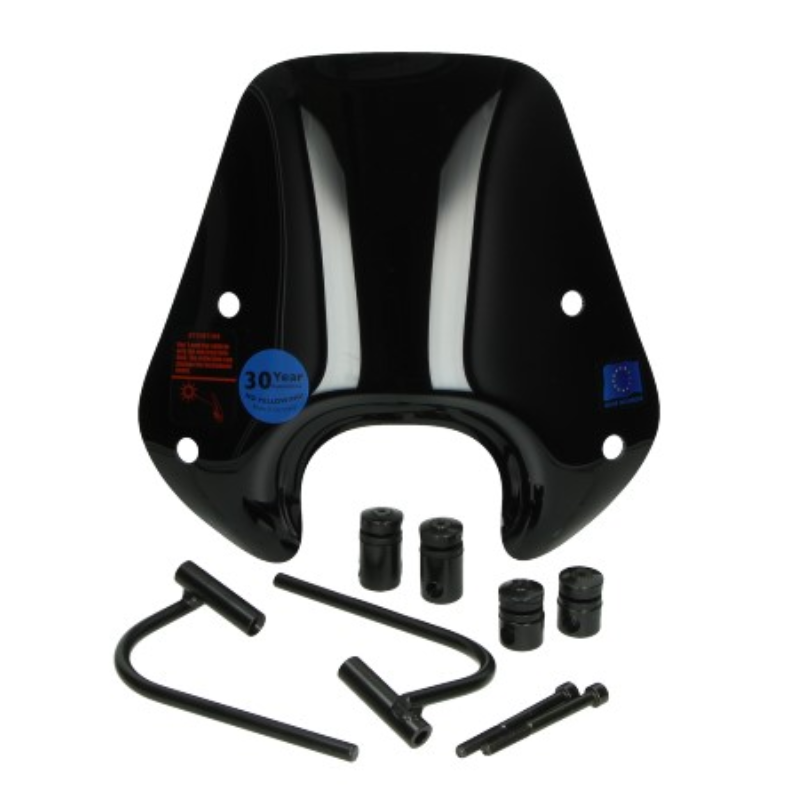 Piaggio Zip laag windscherm glans zwart (Made in EU)